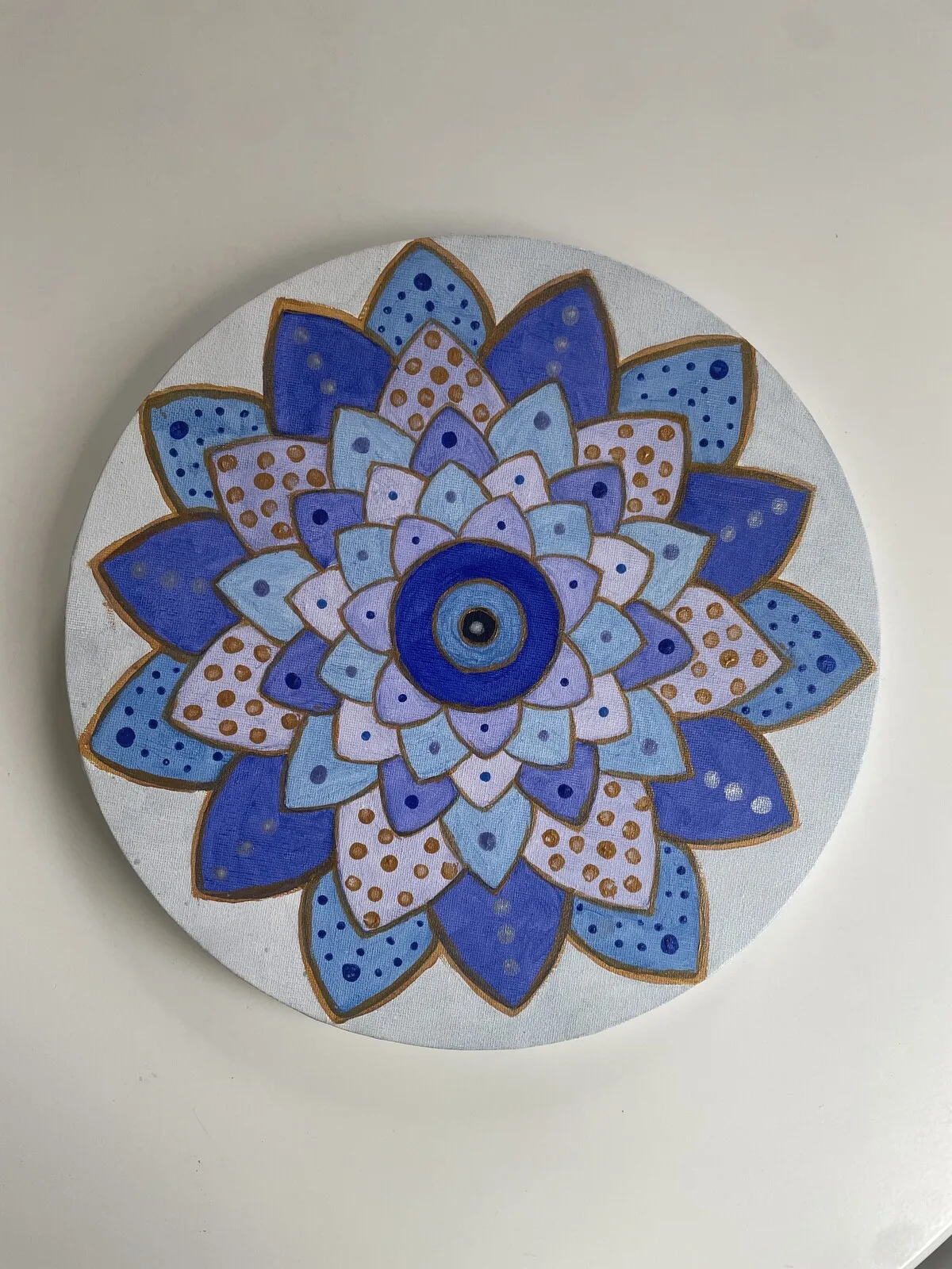 Akrylmålning Blue eye/Absorption av Nora Alm