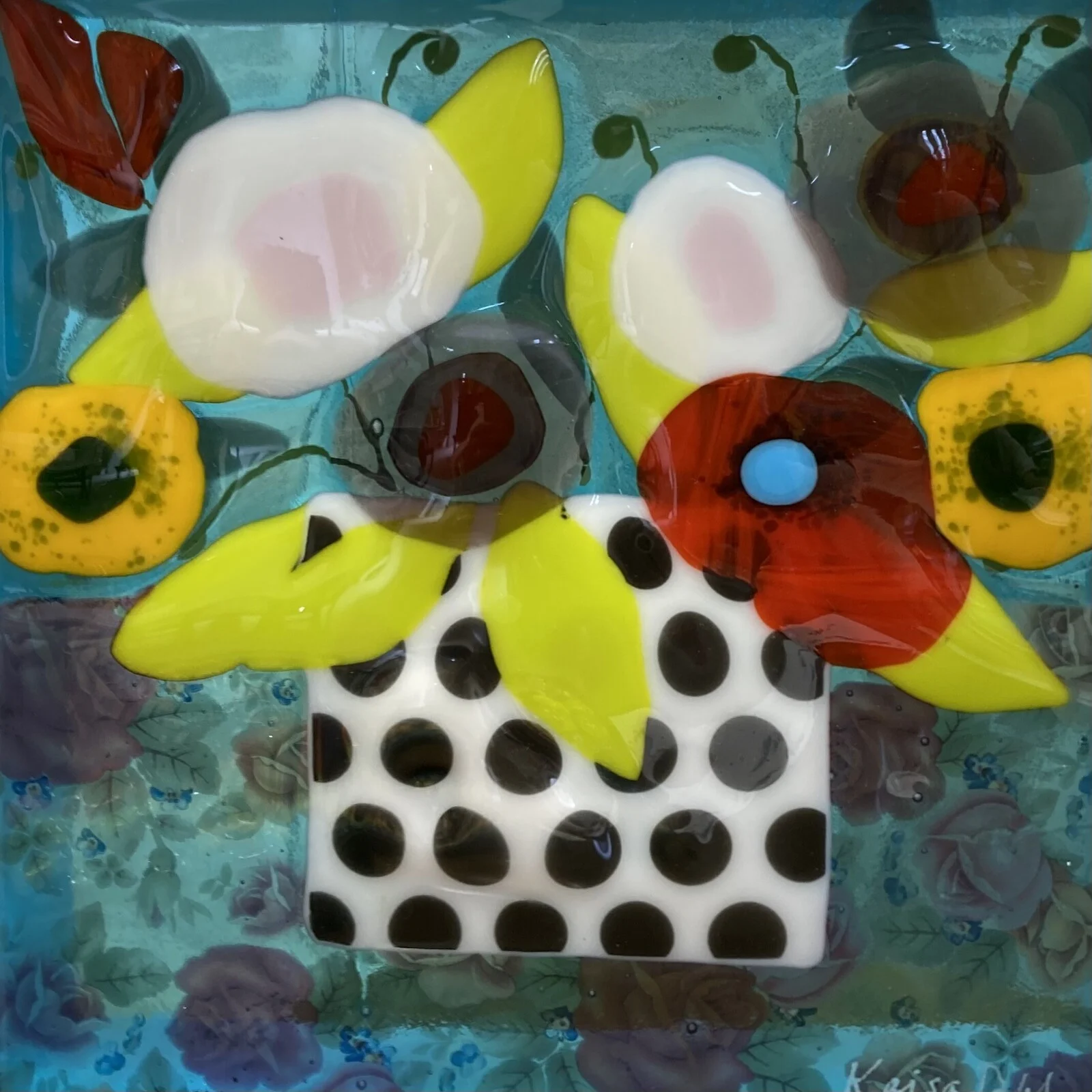 Glastavla: evighets bukett nr 4 av Kajsa Dahl