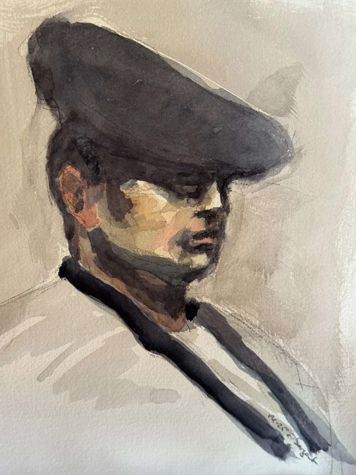 Akvarell Spanjor (e. Sargent) av Per Kornhall