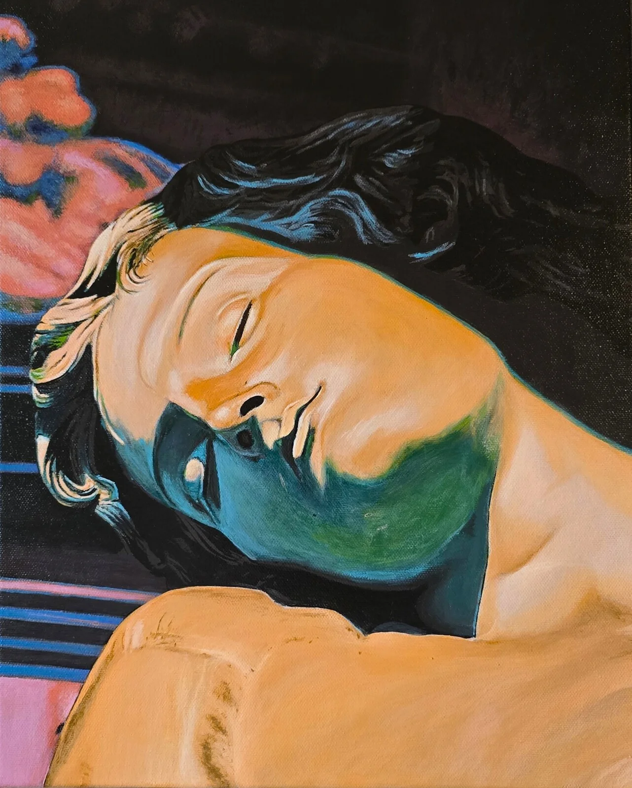 Akrylmålning Embrace of light av Louise Asplund