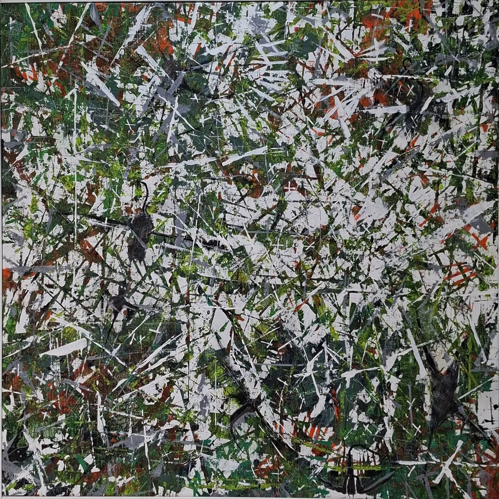 Akrylmålning Katta av Cecilia Livmar Lundqvist