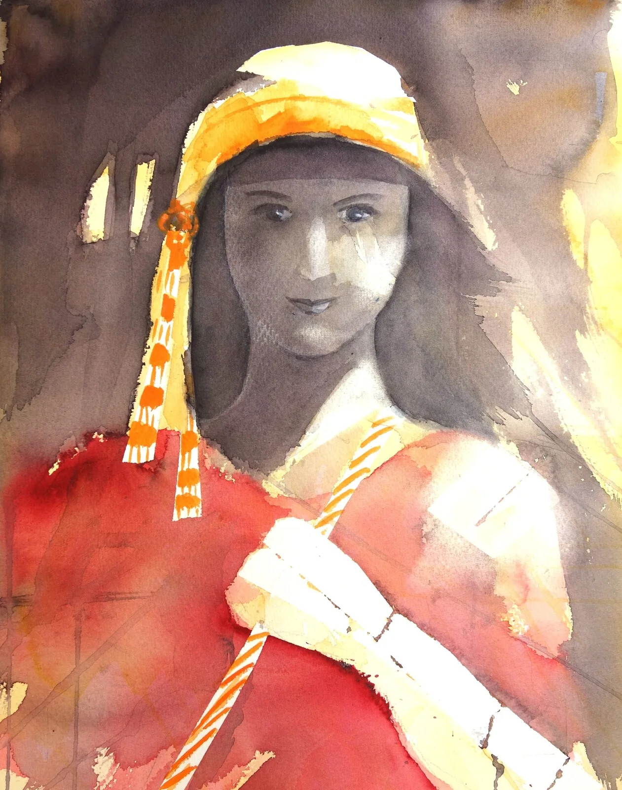 Akvarell På vift av Eva Friskman