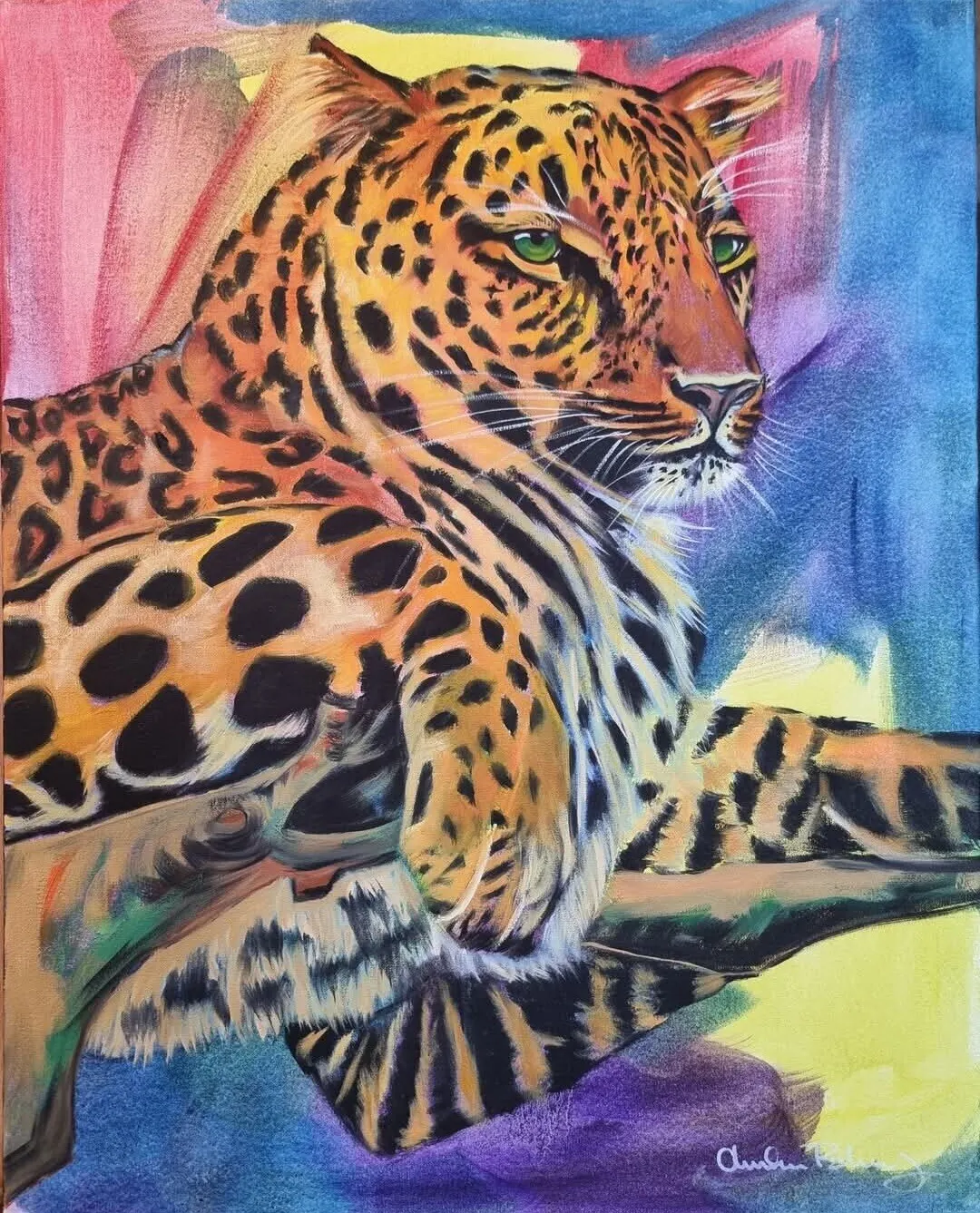 Oljemålning Leo av Annika Blomberg