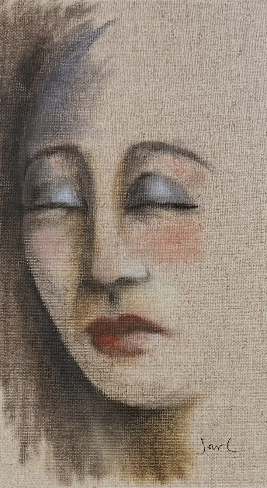 Oljemålning Madonna av Jarl Johansson