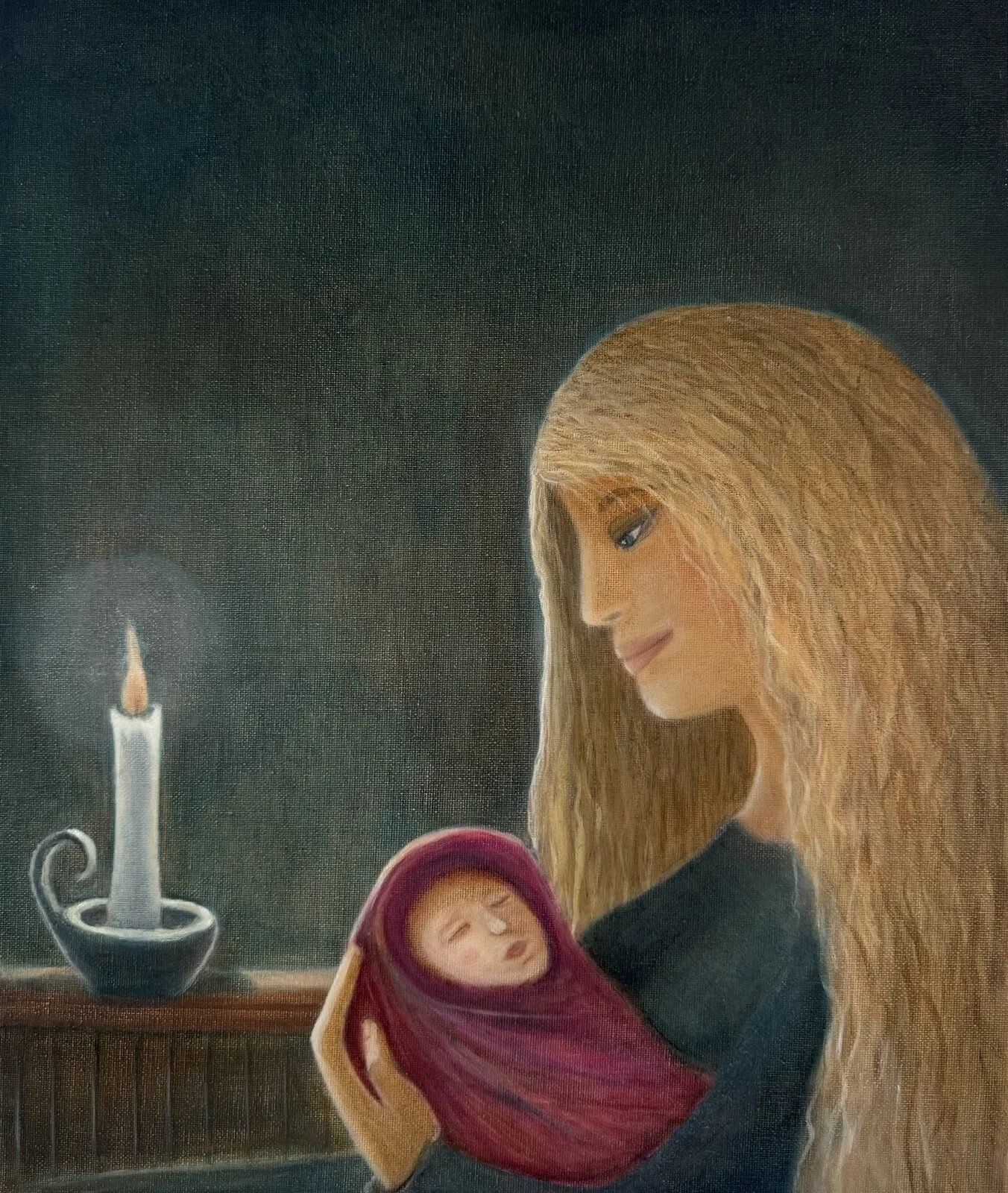 Oljemålning Ögonblick av Lenitha_art