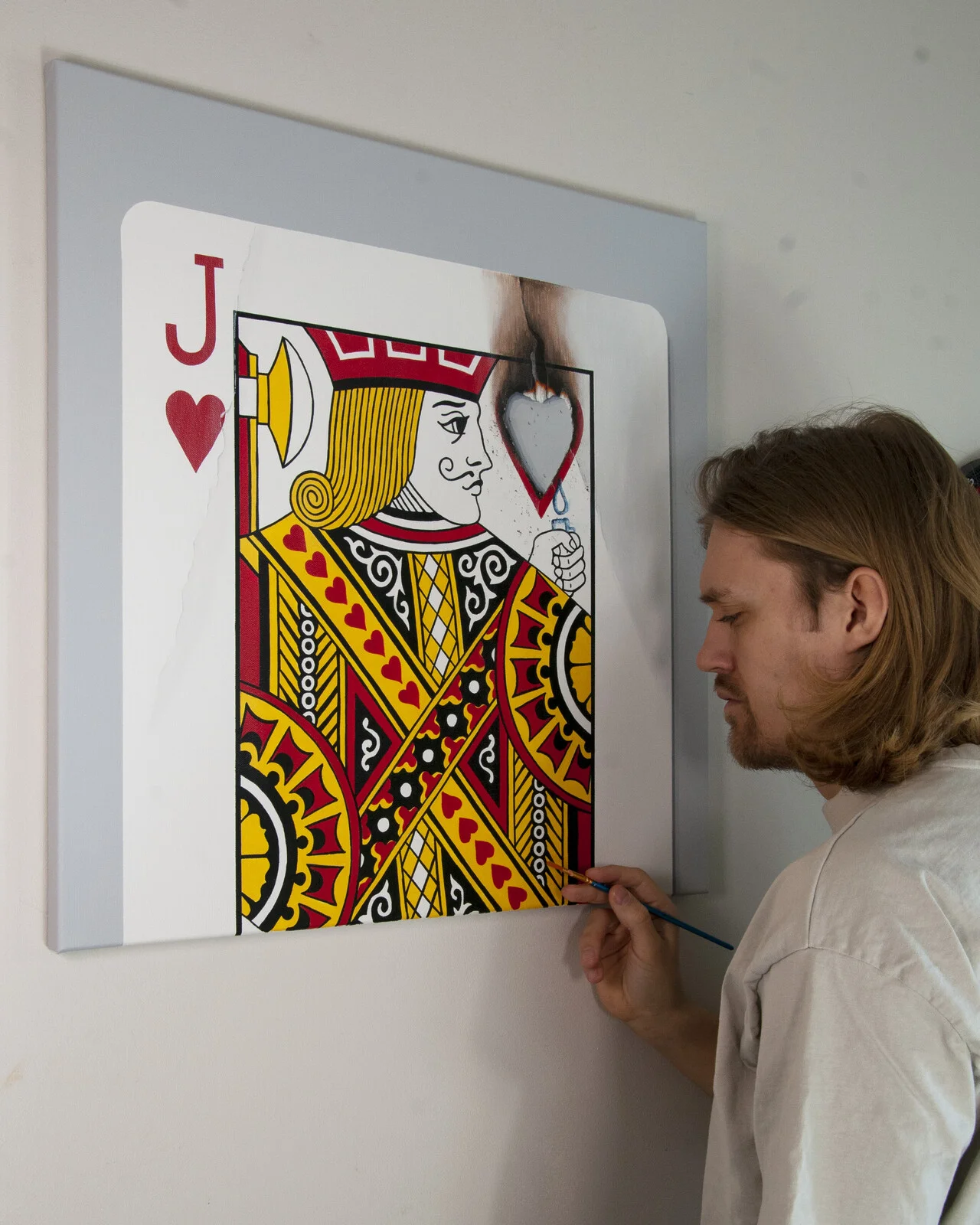 Akrylmålning Burning Love av Ben Slade