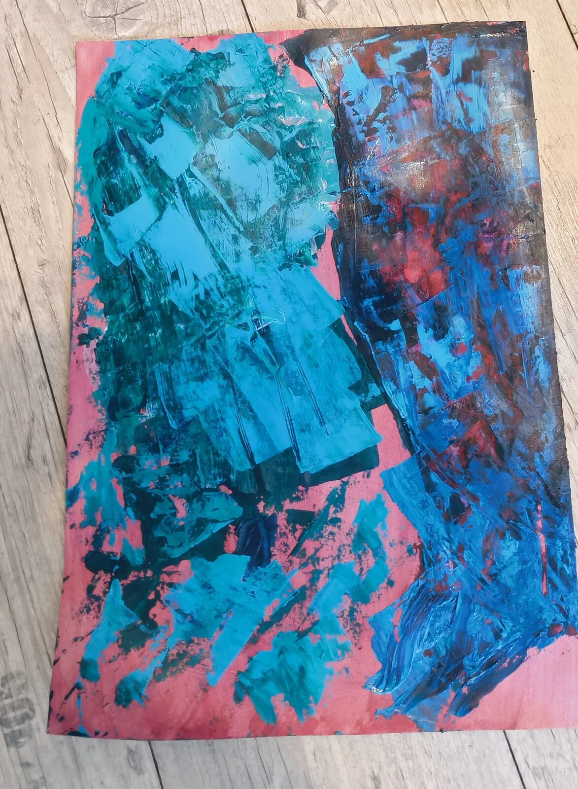 Akrylmålning Ocean rose av Sabina Johansson