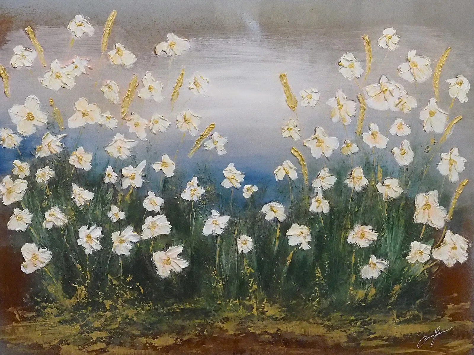 Akrylmålning Sommaräng av Emma Lindgren