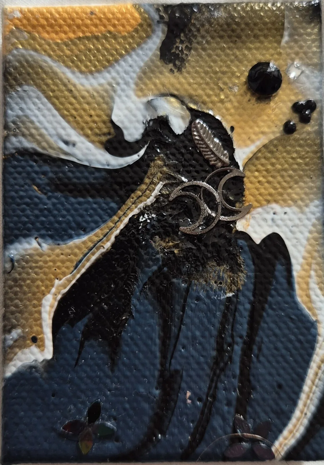 Akrylmålning Dubbel moon av Ronja Stenbäck