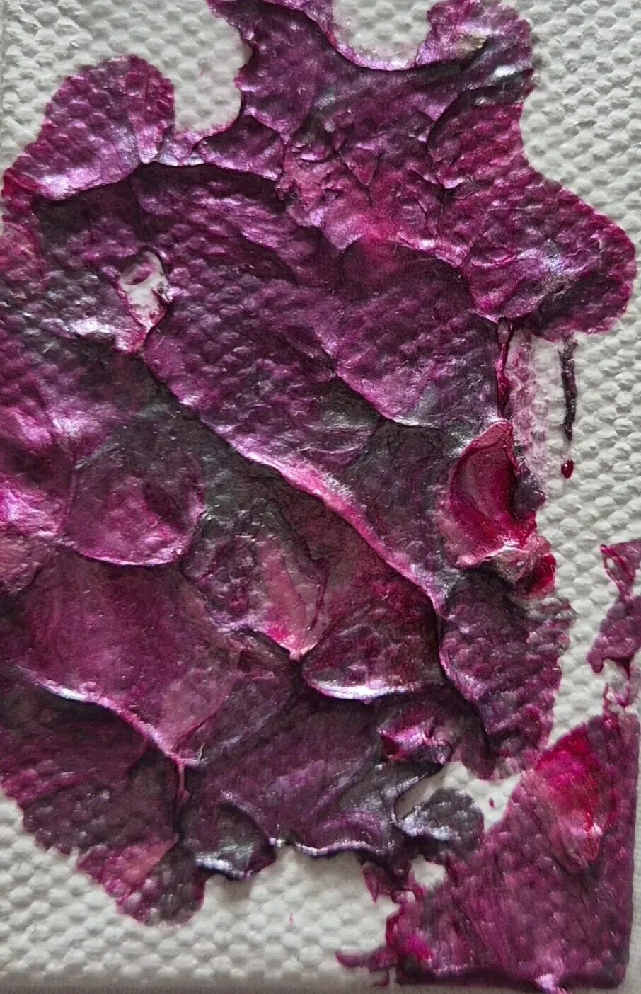 Akrylmålning Purple plosh av Ronja Stenbäck