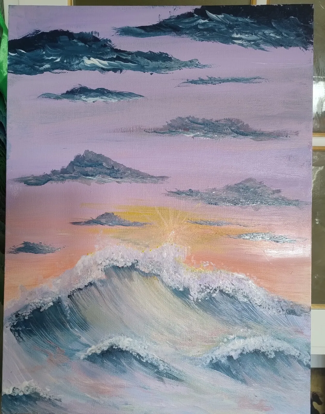 Akrylmålning När stormen lägger sig av Johanna Jaarma