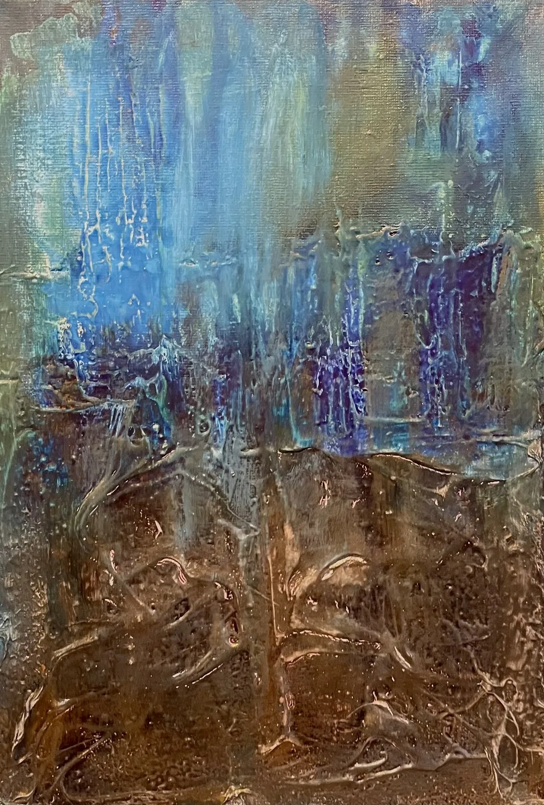 Akrylmålning Blåregn av Inese Wallenberg