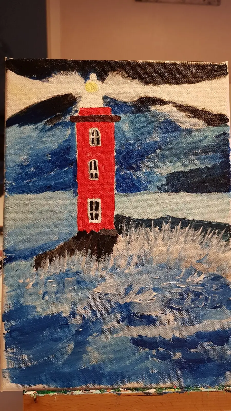 Akrylmålning Storm av Ingela Sparv