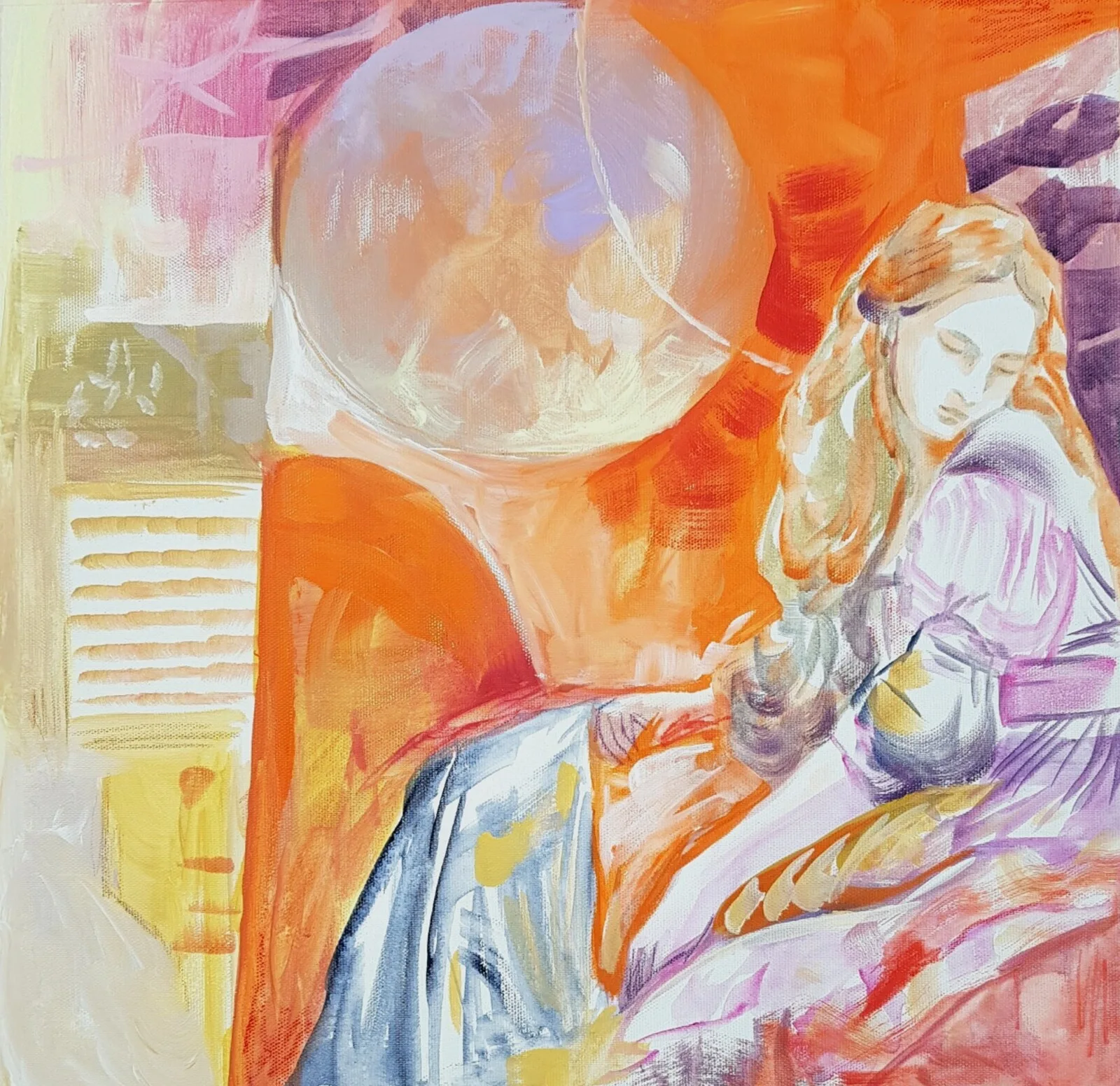 Akrylmålning Weaving dreams av Daniel Vandinja