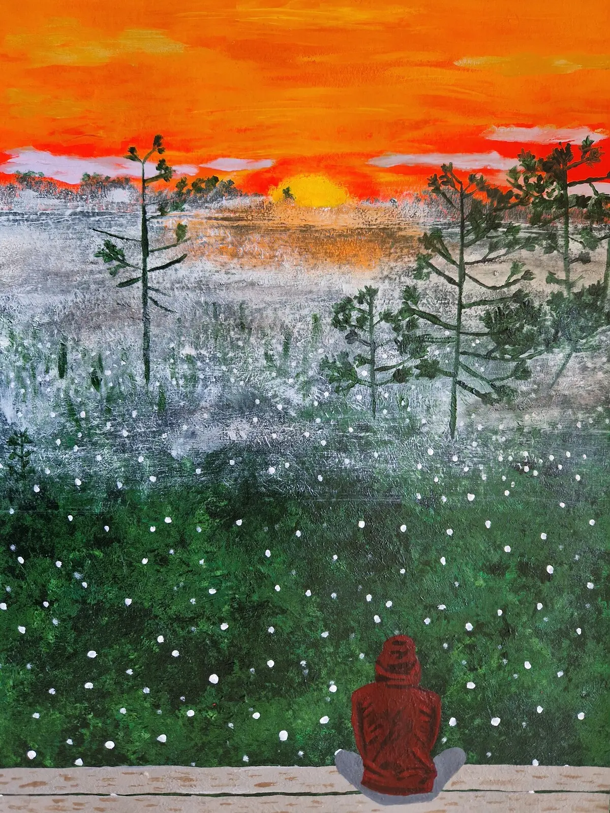 Akrylmålning Meditation av Therese Klaar