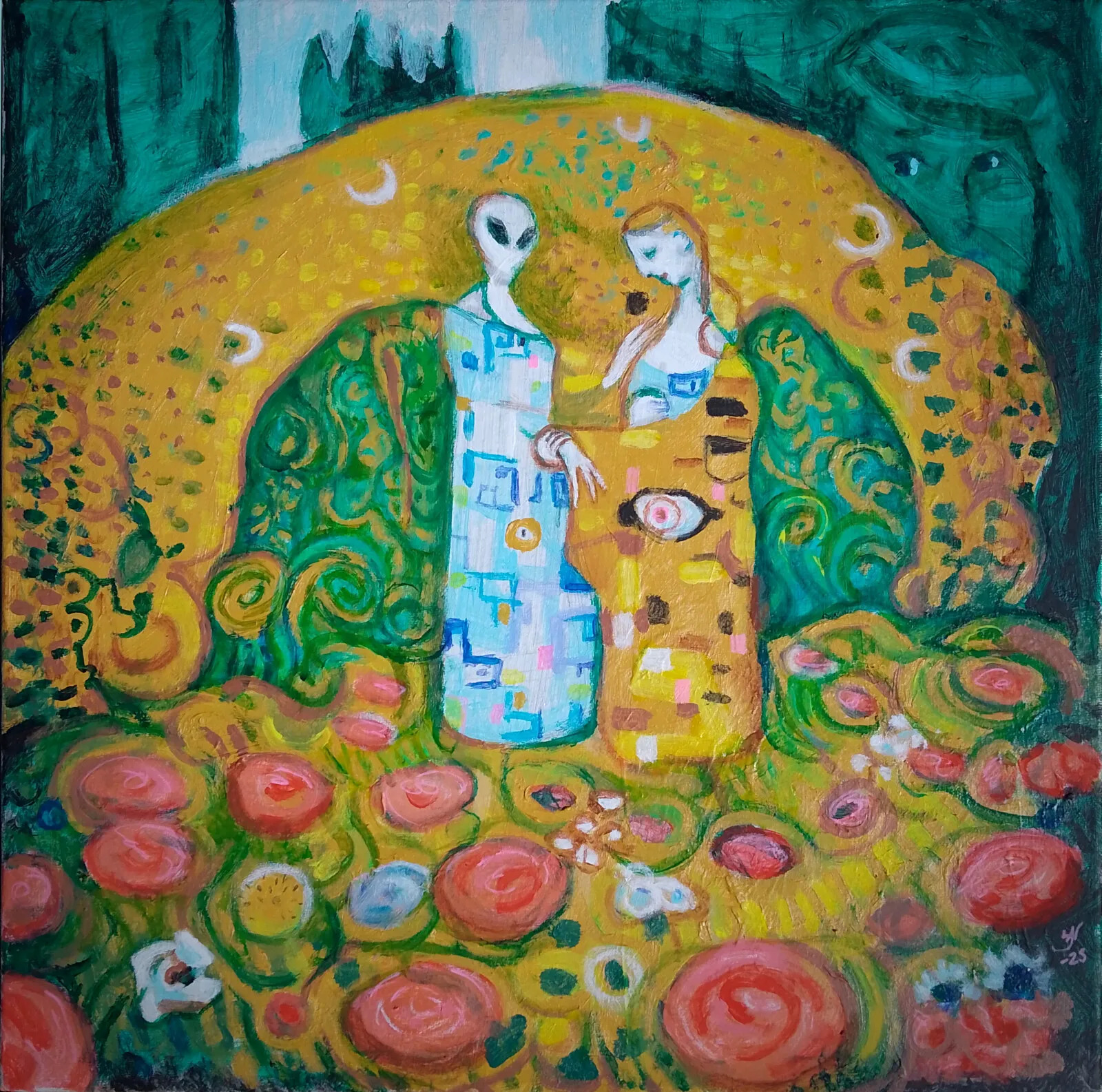 Akrylmålning The Forest is the Wedding Witness av Stefan Nyman