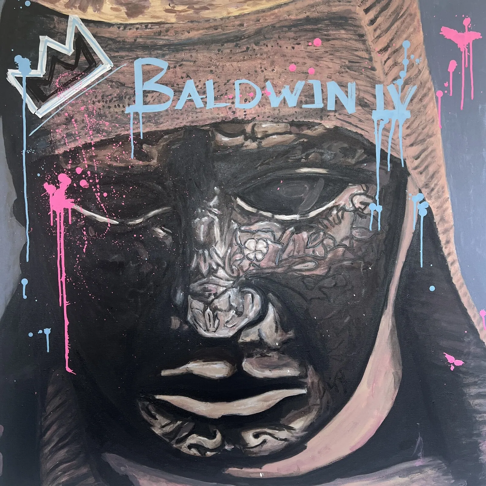 Akrylmålning Baldwin IV av Victor Lemus