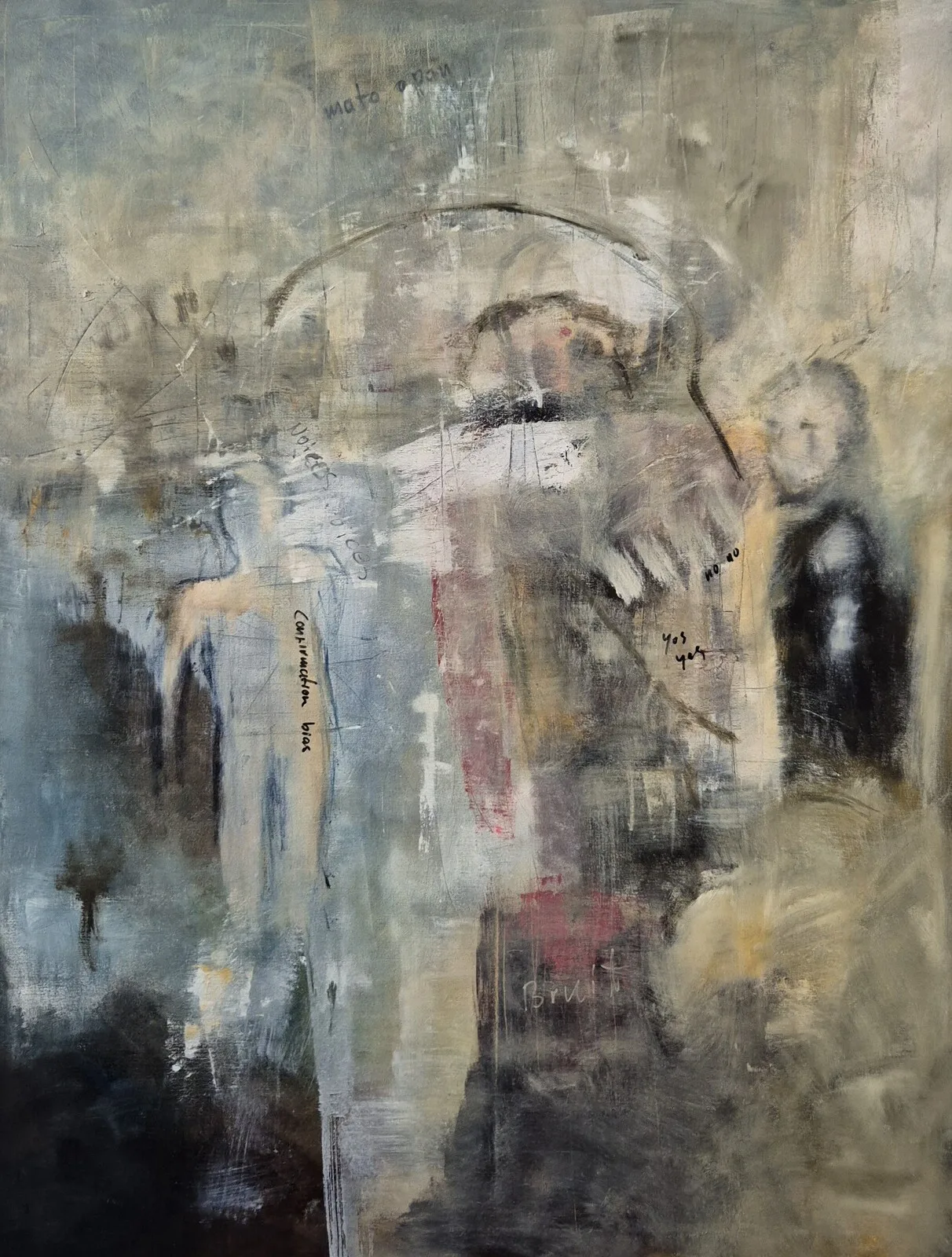 Oljemålning Mata apan - Confirmation bias av Christian Svensson