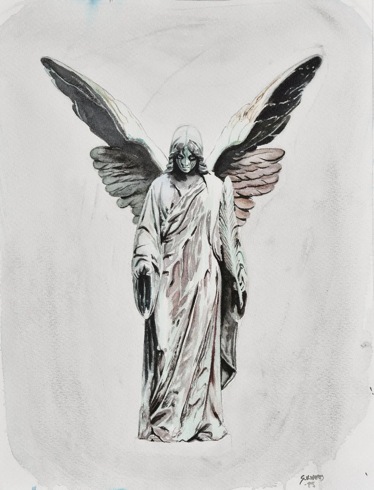 Akvarell The Angel av Susanna Holmén Waris