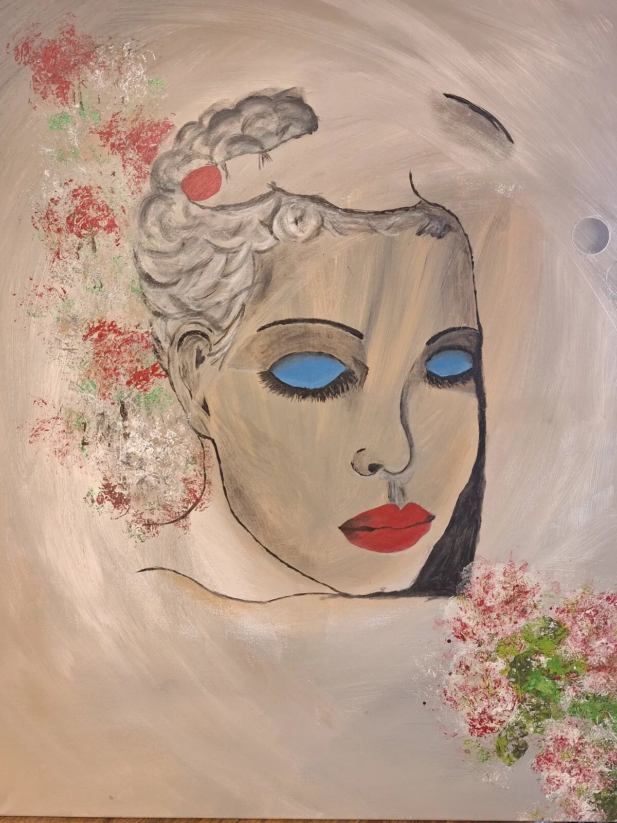 Akrylmålning Drömmare av Eva Månsson