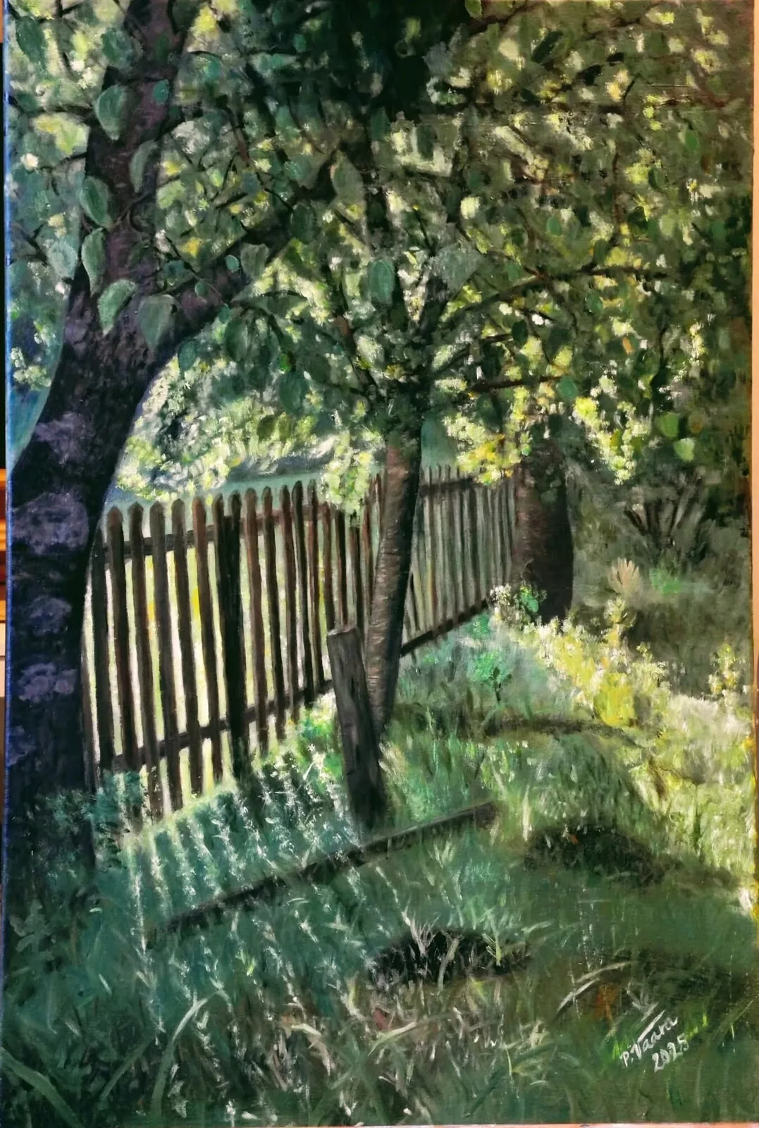 Oljemålning Hos mormor av Nelly Vaara