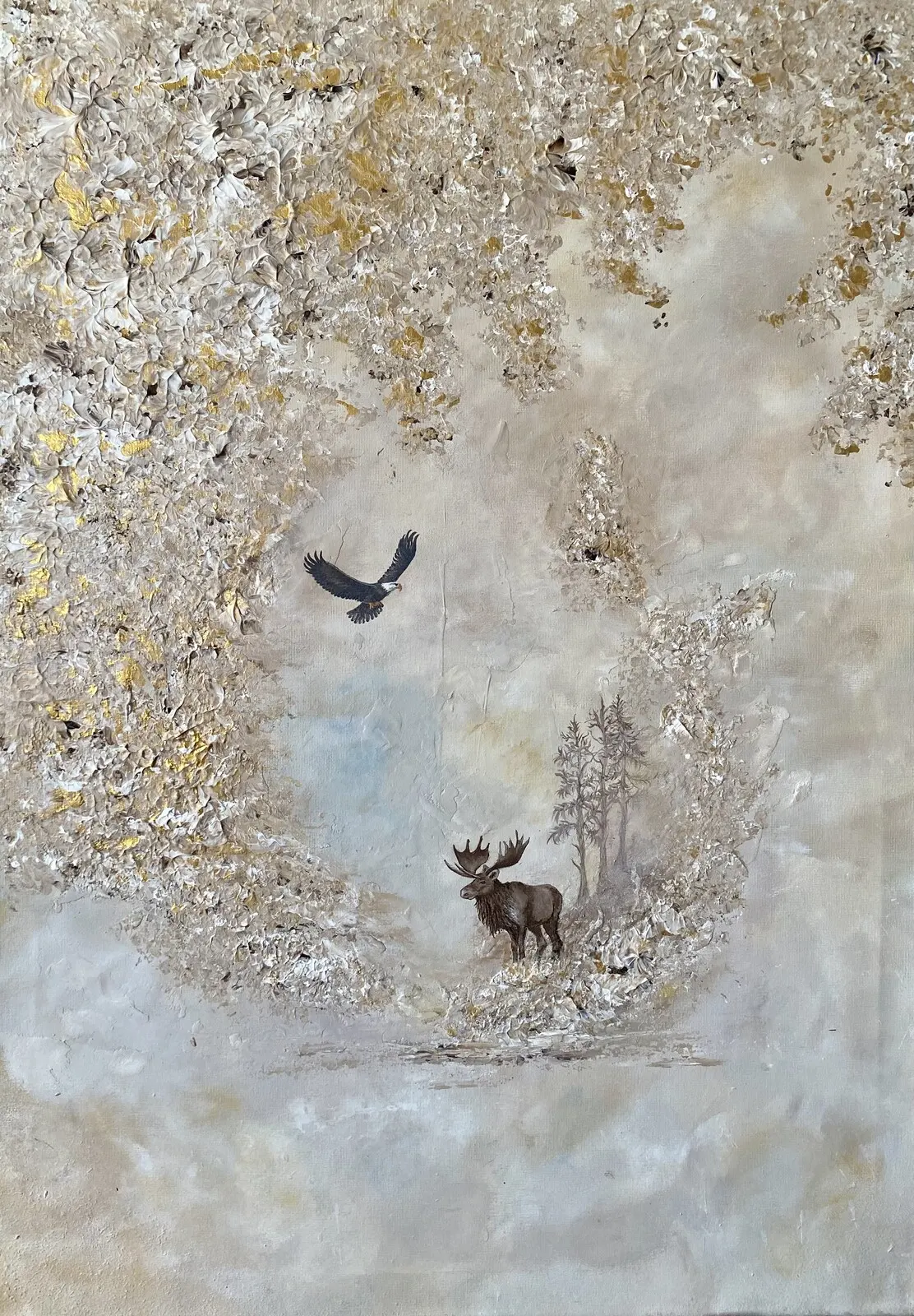 Akrylmålning Skogsgläntan av Anneli Bendius