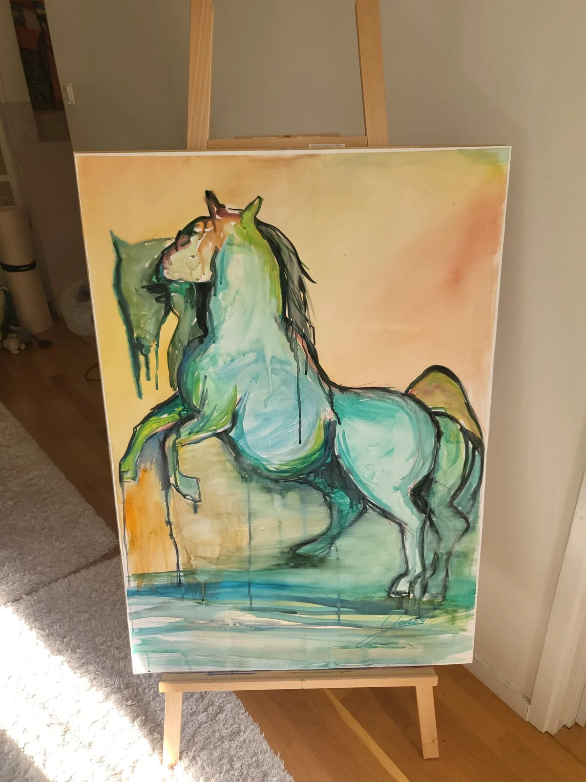 Akvarell Vild och Oskyddad (10 000sek) av Sergio Parra