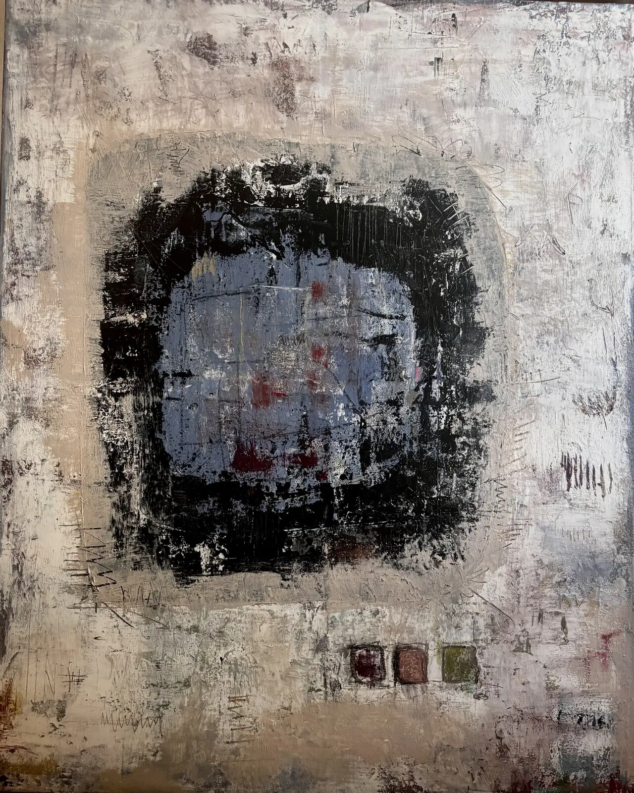 Akrylmålning Minnets fönster av Ceren Kamar Bergh