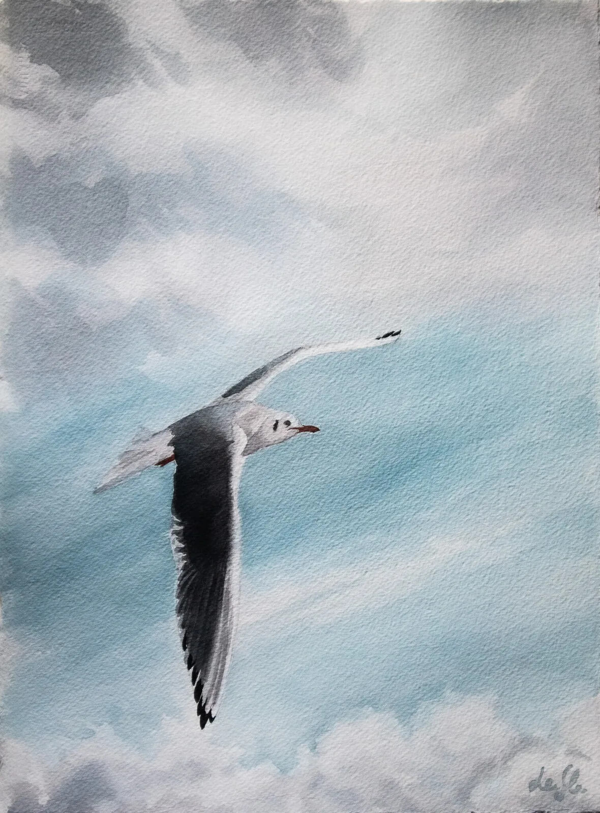 Akvarell Vy från ovan av Louise Stigell