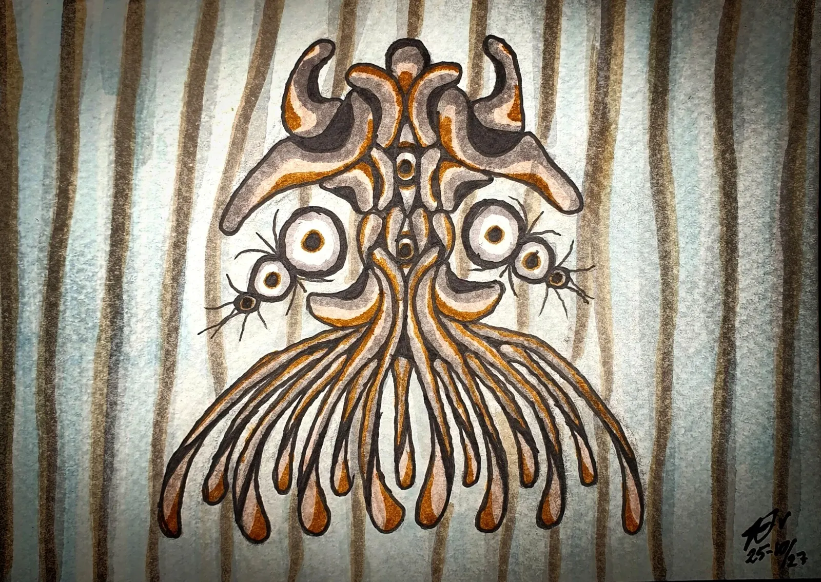 Akvarell Korallknasaren av Oden Vållberg