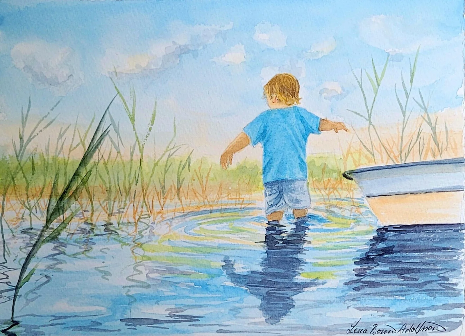 Akvarell #sommardrömmar av Lena Bovin Adolfsson