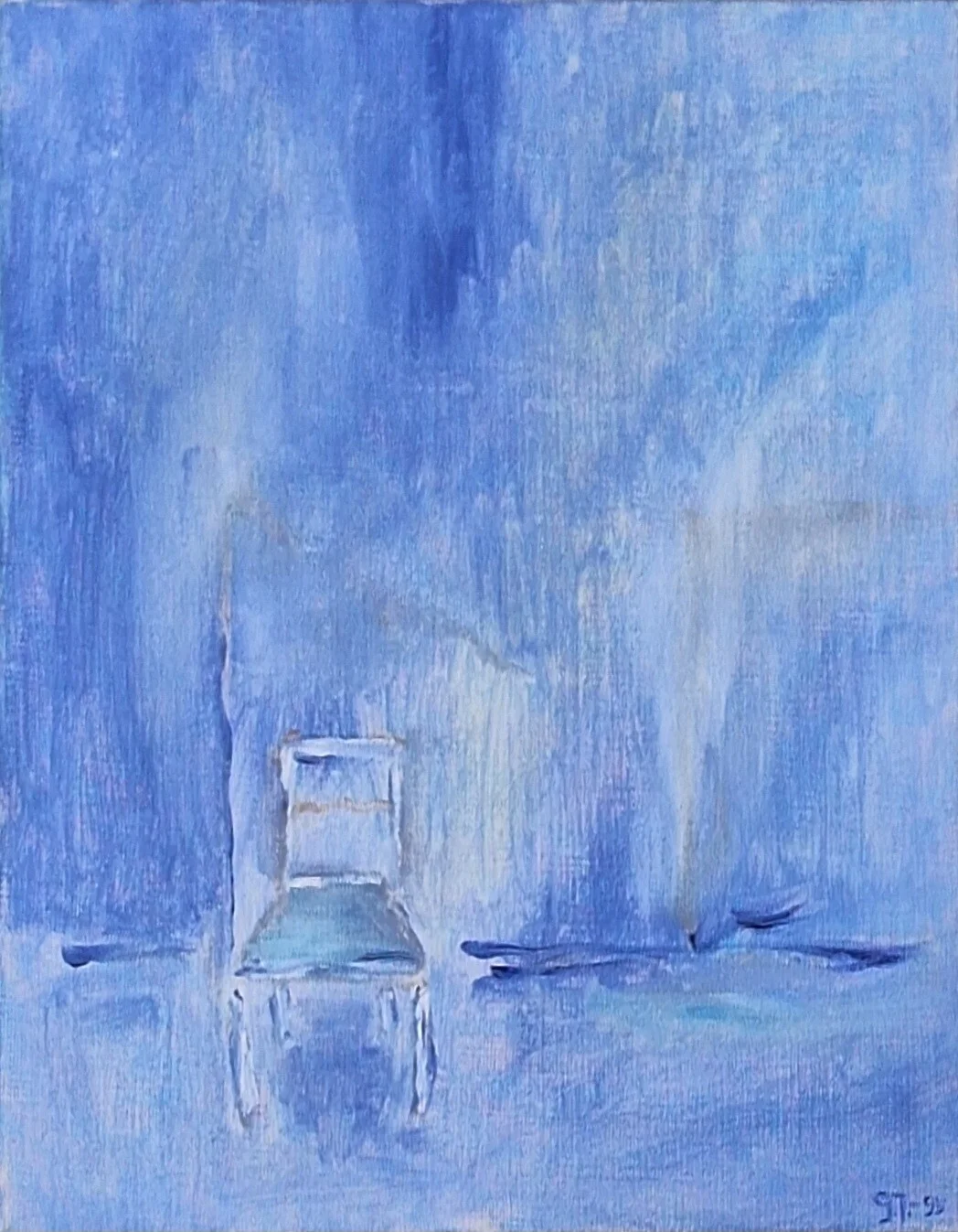 Oljemålning Blå period 1 av Josefin Johansson Skulptur