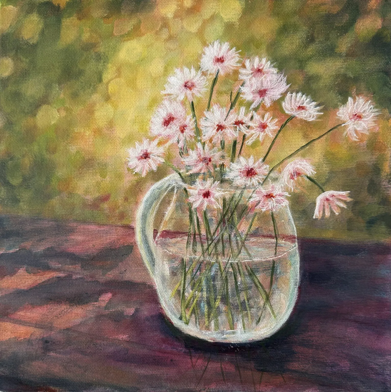 Akrylmålning På trädgårdsbordet av Lenitha_art