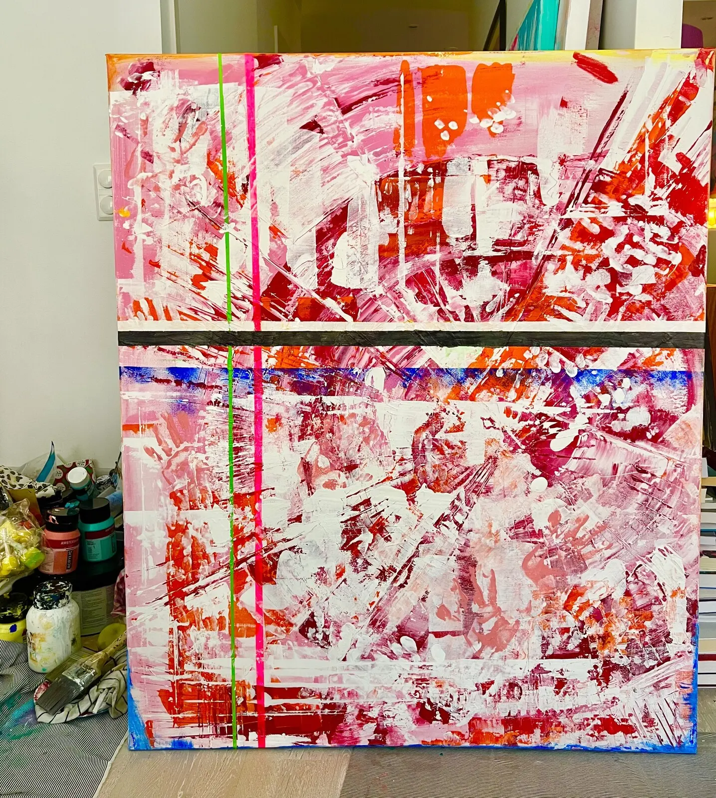 Akrylmålning Goal av Anna Wretling