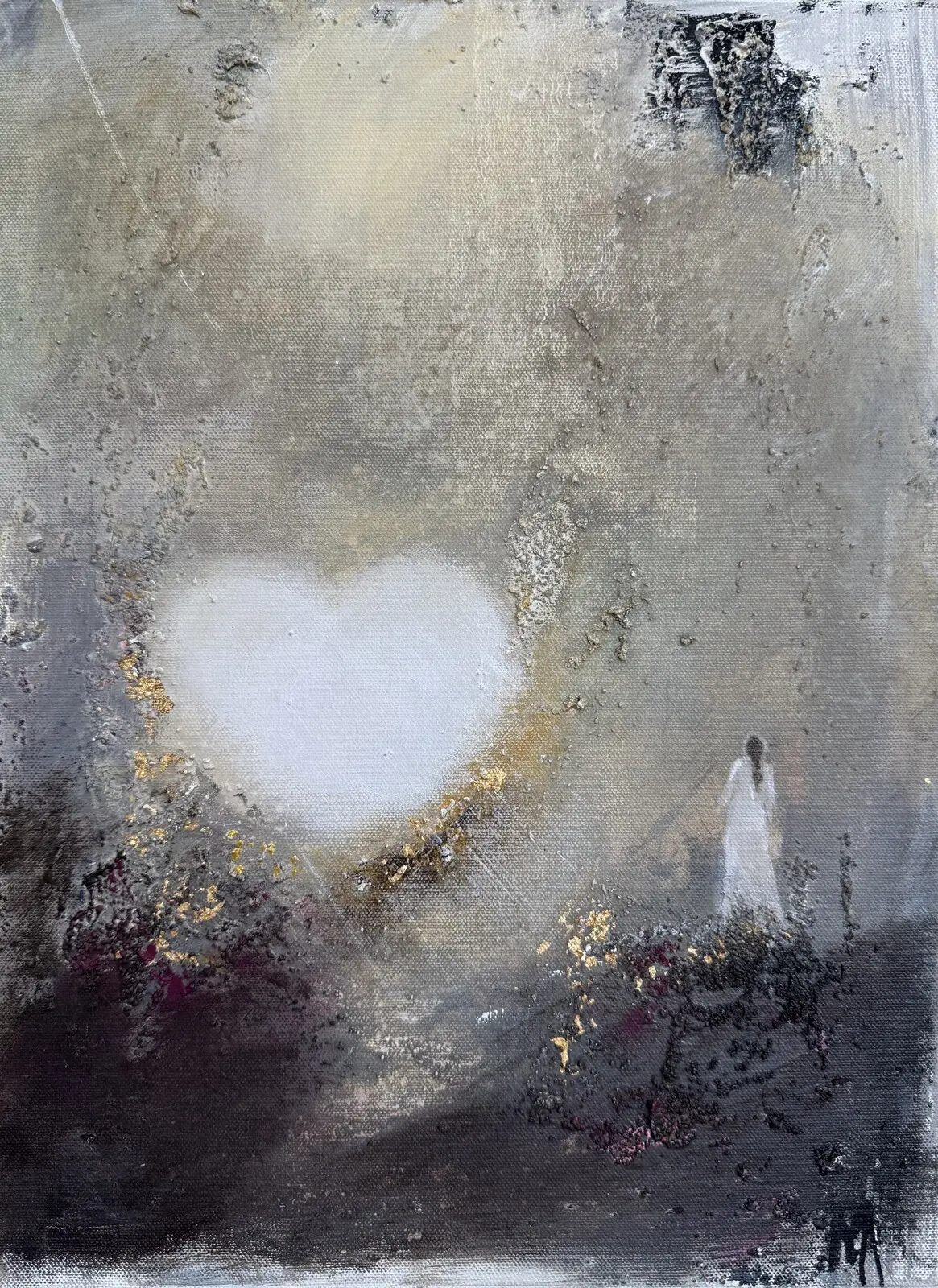 Akrylmålning Always in my Heart av Annette MA Stocker