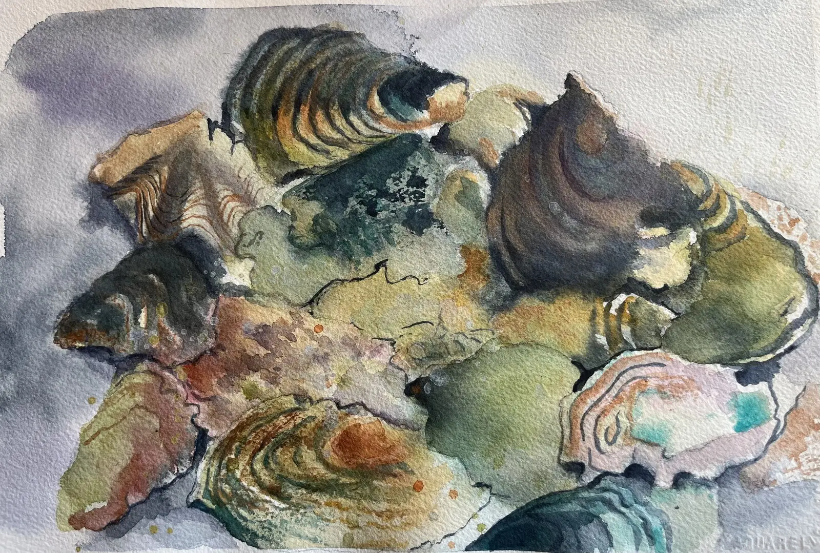 Akvarell Vilda salta färger och smaker av Katarina Adolfsson