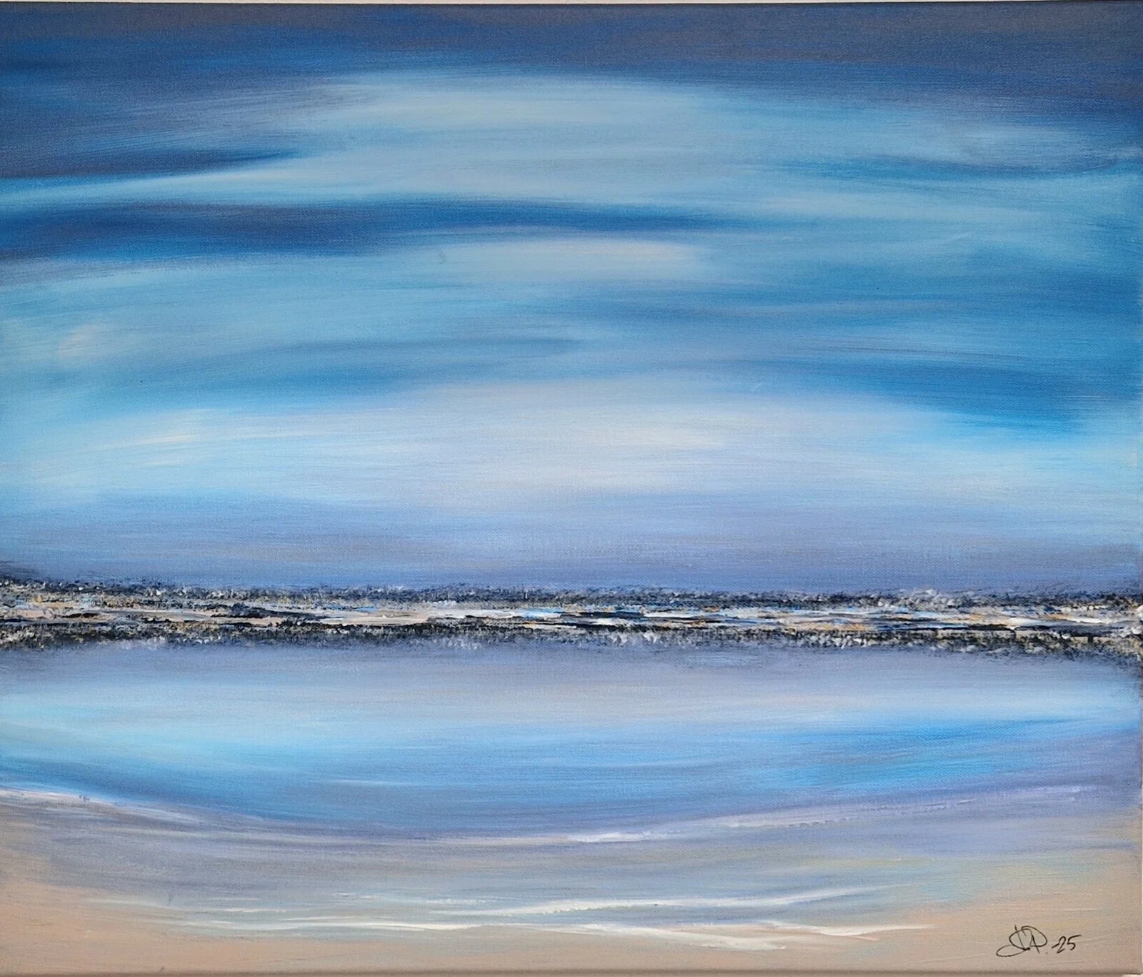 Akrylmålning Glittrande horisont av Heli Puranen