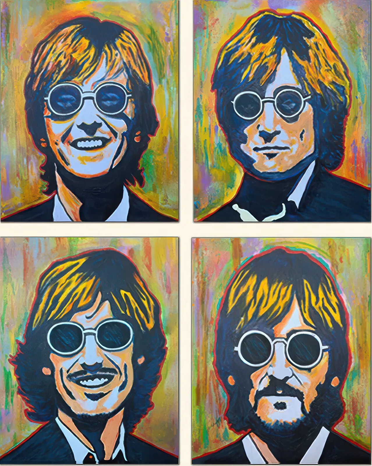 Akrylmålning Faces of Revolution av Vesano Design