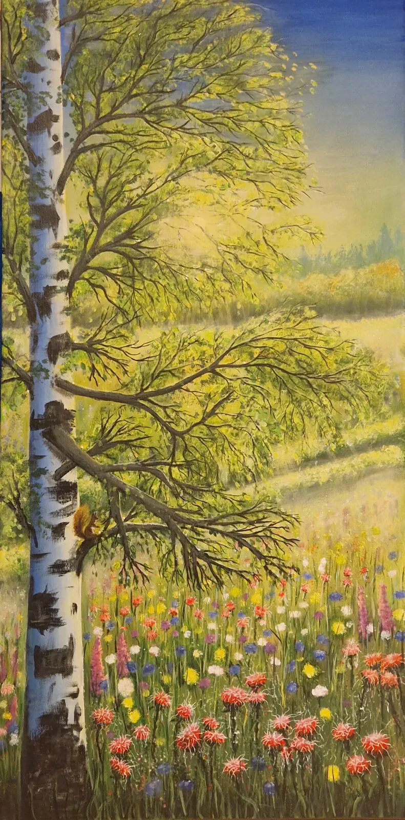 Akrylmålning In The heart of summer av Pia K. Egeriis