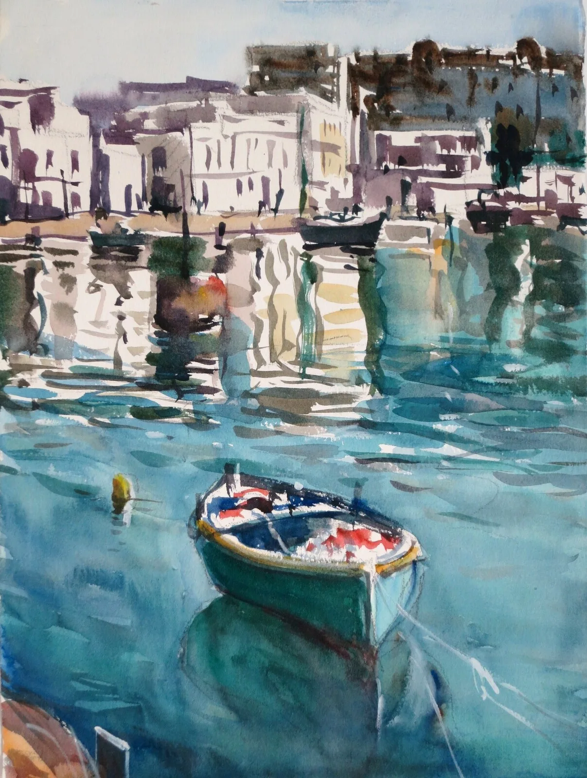Akvarell Reflections , Bizerte av Ben Ammar