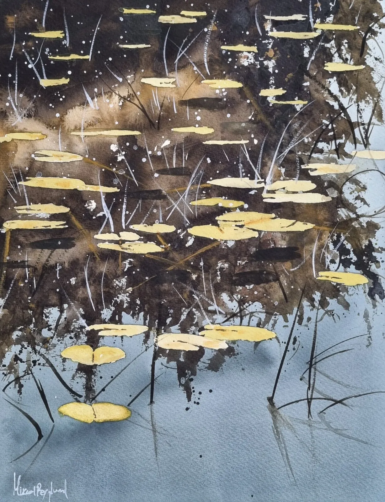 Akvarell Glänta av Mikael Berglund