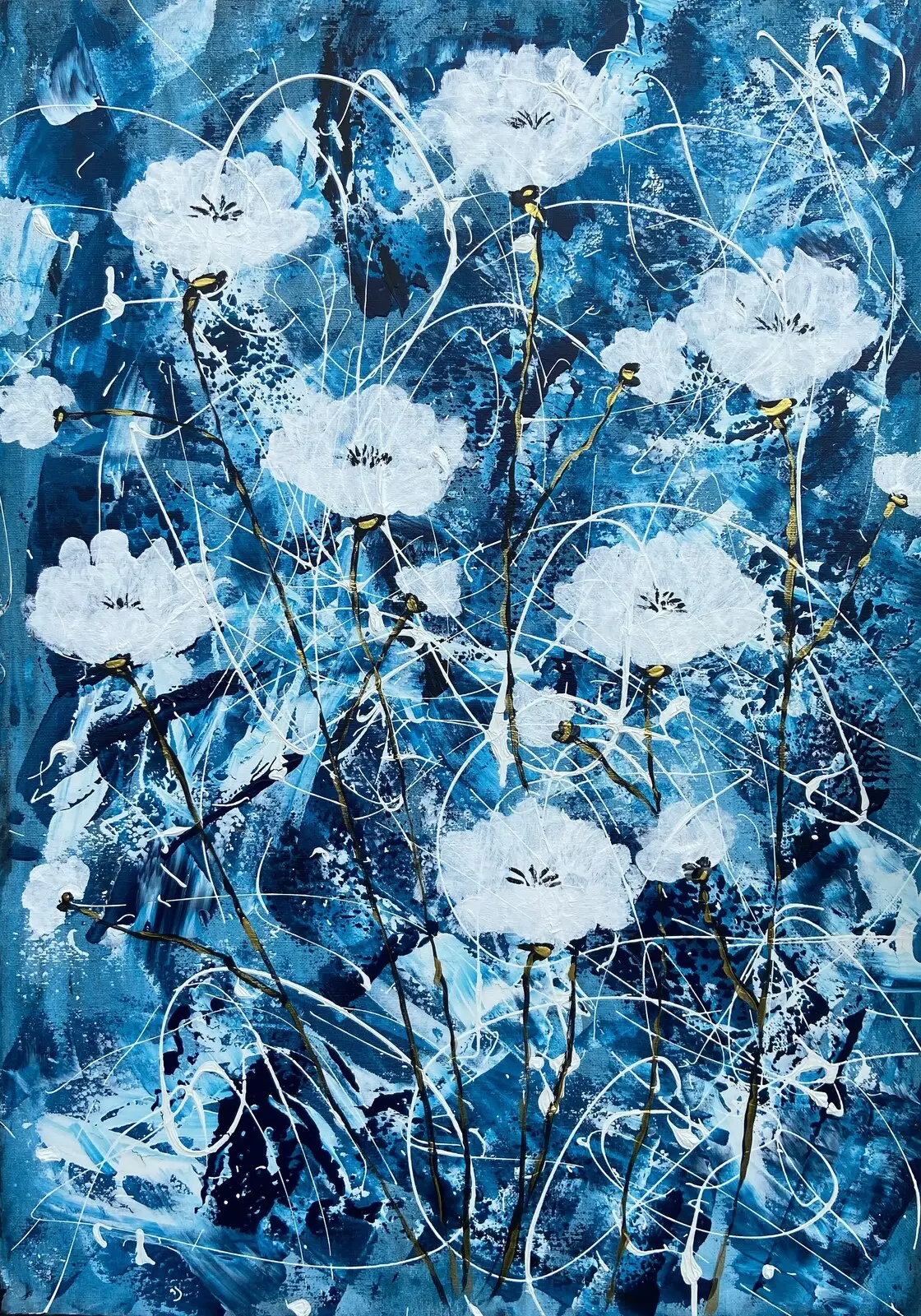 Akrylmålning Abstraktion av Ninni Andersson