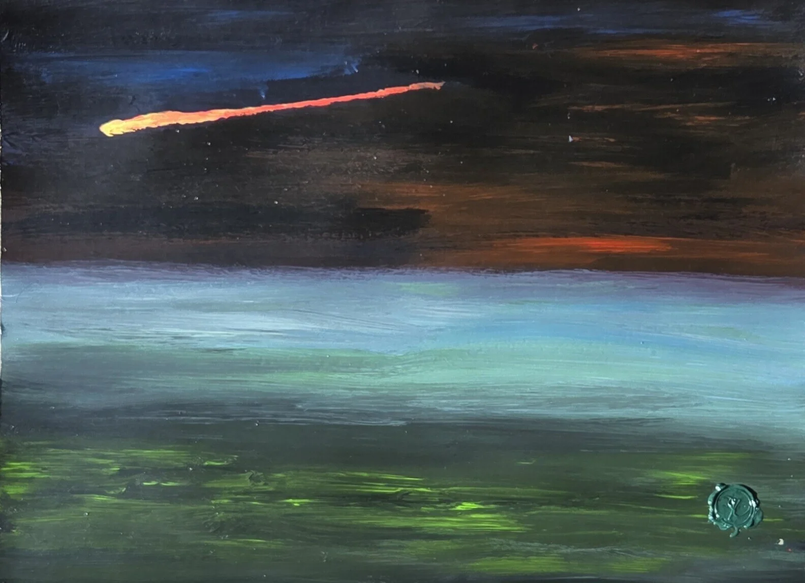 Akrylmålning Shooting Star av Bernt Lennerborn