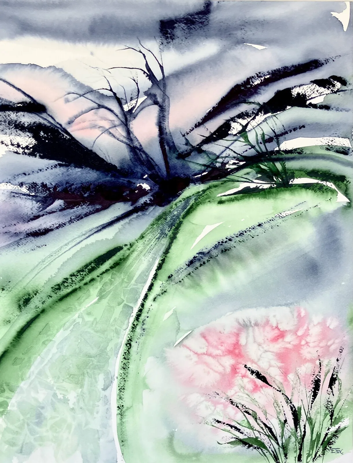 Akvarell Rörelser av Eva Fox