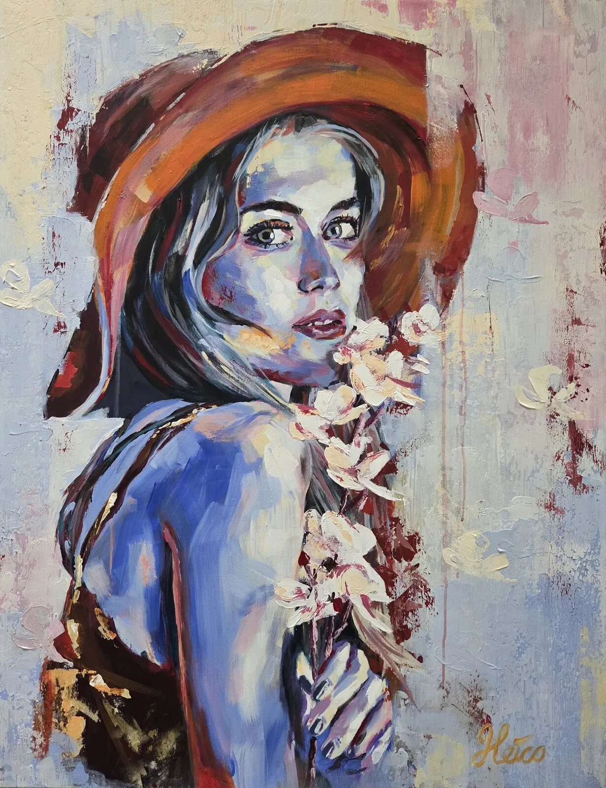 Akrylmålning Between Dream and Dawn av Heico Basten