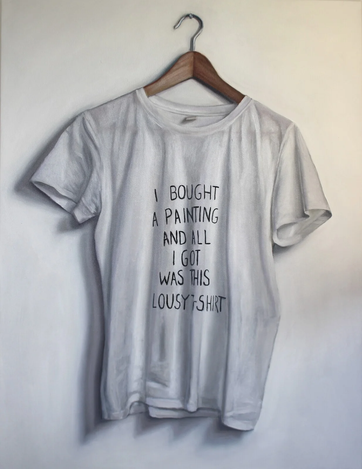 Oljemålning The lousy t-shirt av Mimmie Strandkvist