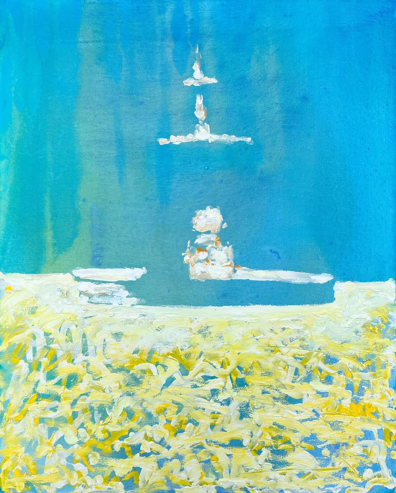 Oljemålning Evening Fountain av Zakhar Shevchuk