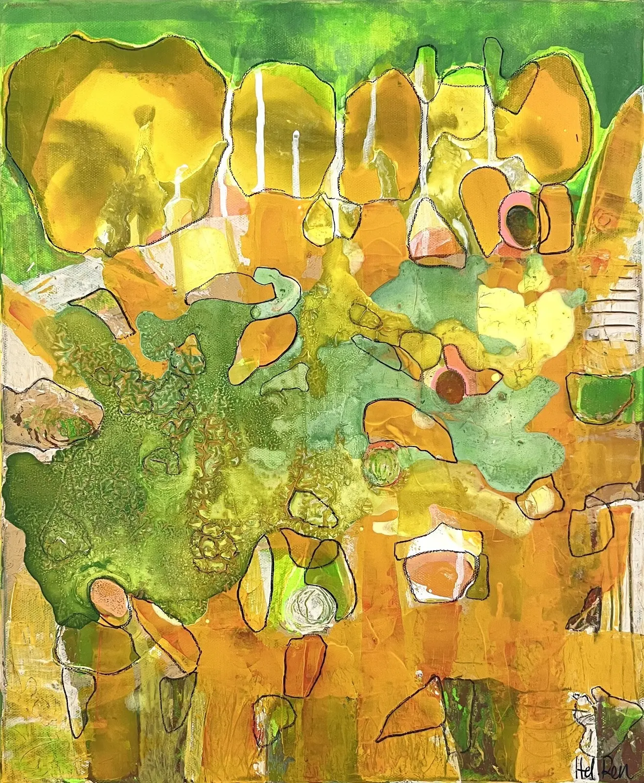 Akrylmålning Monday av Helena Renström