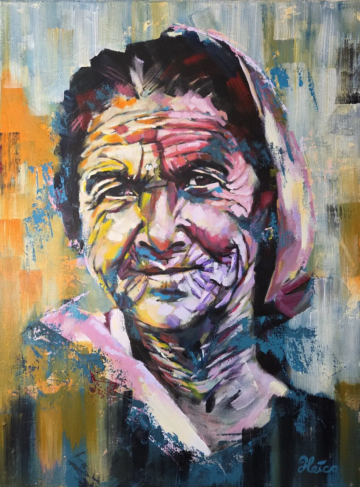 Akrylmålning The colors of Life av Heico Basten