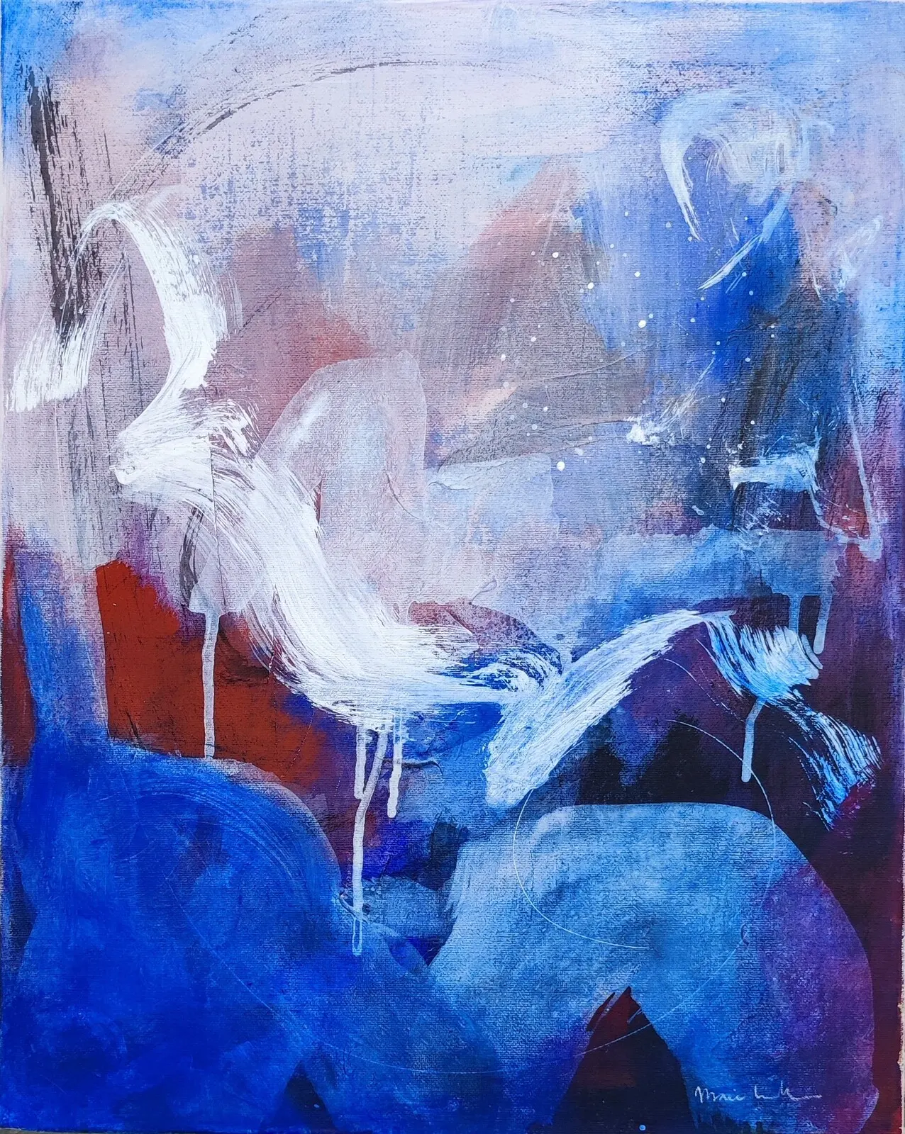 Akrylmålning Glorious chaos III av Marie Lindström